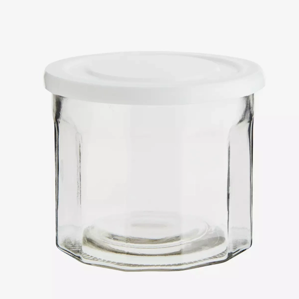 Opbevaringsglas m. hvidt lg 70 cl