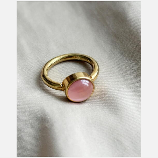 Mini moon rosa ring justerbar
